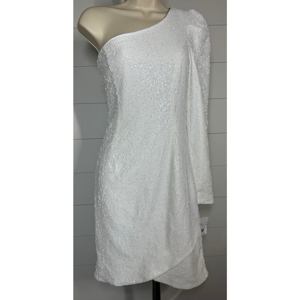 NWT Bardot x David's Bridal One Shoulder Sequin Mini Dress - Size M / 8